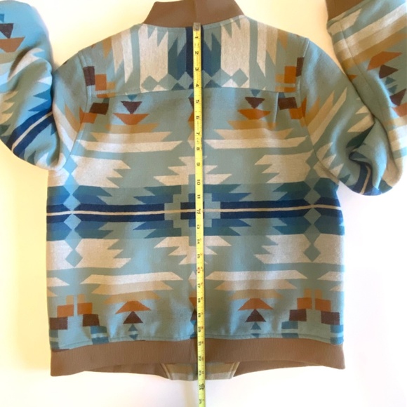 Pendleton Wool Southwestern Aztec Bomber Jacket M Limited Edition Blanket Style - Picture 11 of 12